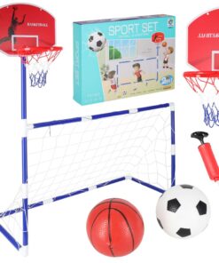 2in1 spordikomplekt lastele - jalgpall + korvpall