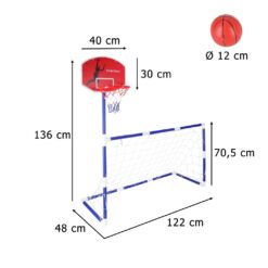 2in1 spordikomplekt lastele - jalgpall + korvpall Soodukas.Com
