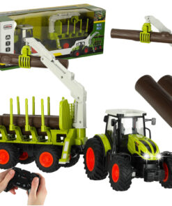 Kaugjuhitav traktor koos tõstuk-haagisega