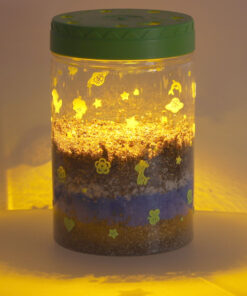 Alternative view of LED valgustusega mini-terraarium taimede ja dinosaurustega