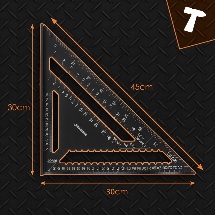 Nurgik puusepale 30 × 30 cm (Johnsoni kolmnurk) - Image 6