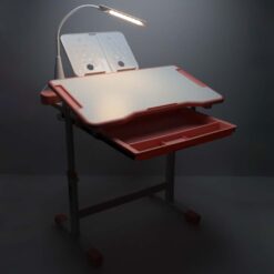Reguleeritav laste kirjutuslaud ja tool + LED lamp ja lisad Soodukas.Com