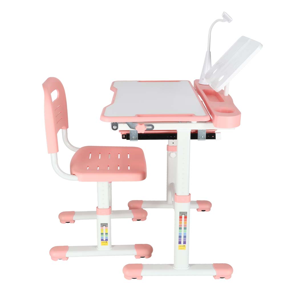 Reguleeritav laste kirjutuslaud ja tool + LED lamp ja lisad - Image 3