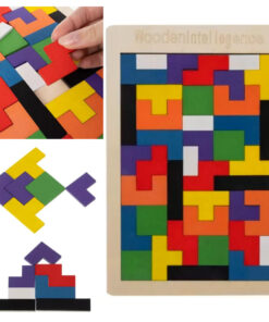Puidust Tetrise mäng / kujundipusle