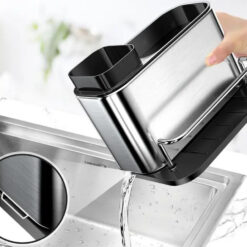 Nõudepesuvahendi dosaator koos pesutarvikute hoidikuga Soodukas.Com