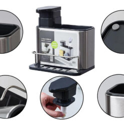 Nõudepesuvahendi dosaator koos pesutarvikute hoidikuga Soodukas.Com