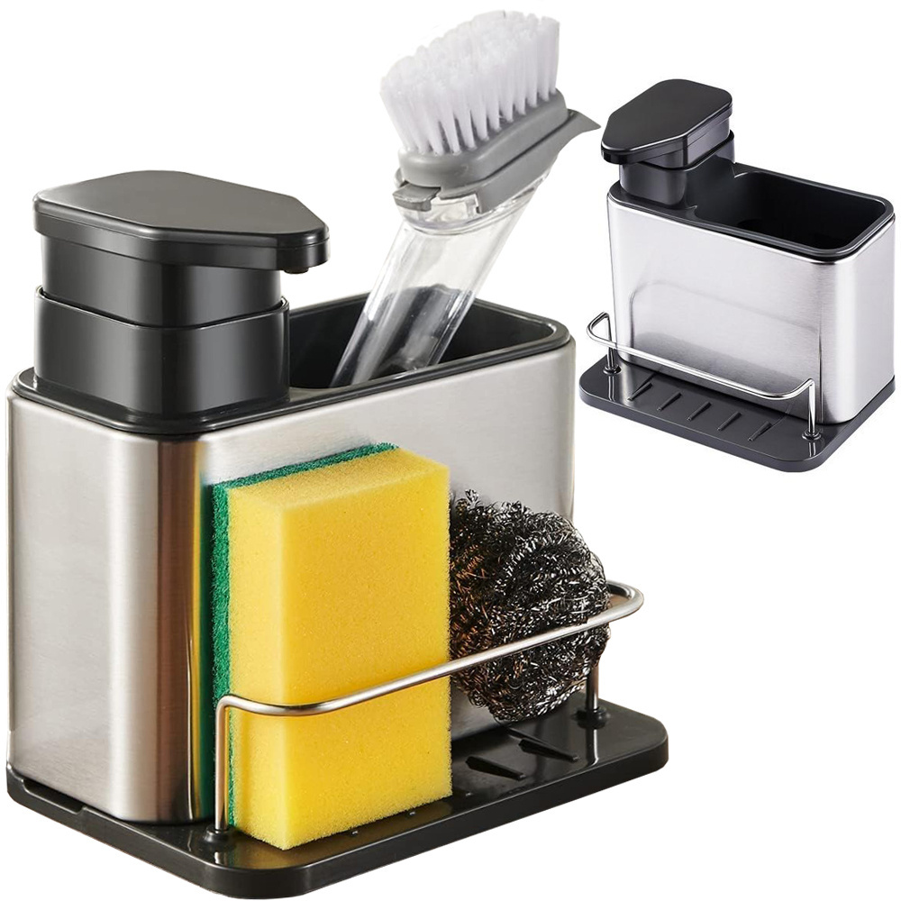 Nõudepesuvahendi dosaator koos pesutarvikute hoidikuga