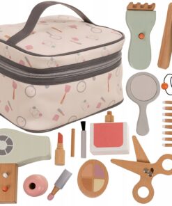 Puidust iluhooldustarvete ja kosmeetika komplekt lastele