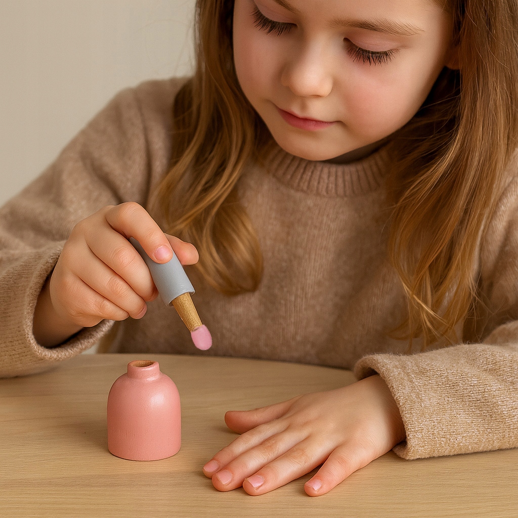 Puidust iluhooldustarvete ja kosmeetika komplekt lastele - Image 3