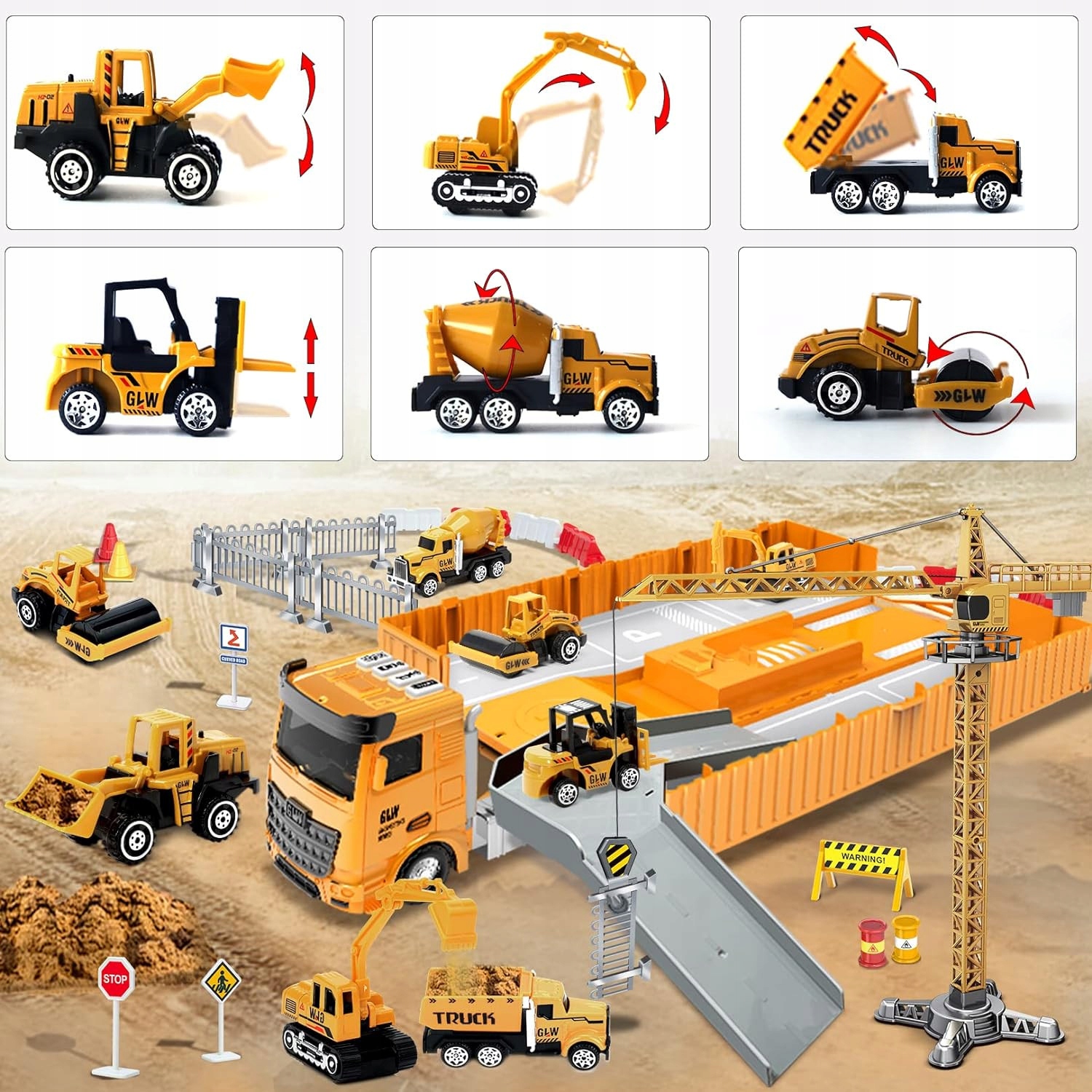 Suur ehitusmasinatega mängukomplekt - Image 8