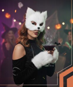 Alternative view of Loomakostüüm - karvane kassikostüüm, polaarrebase kostüüm