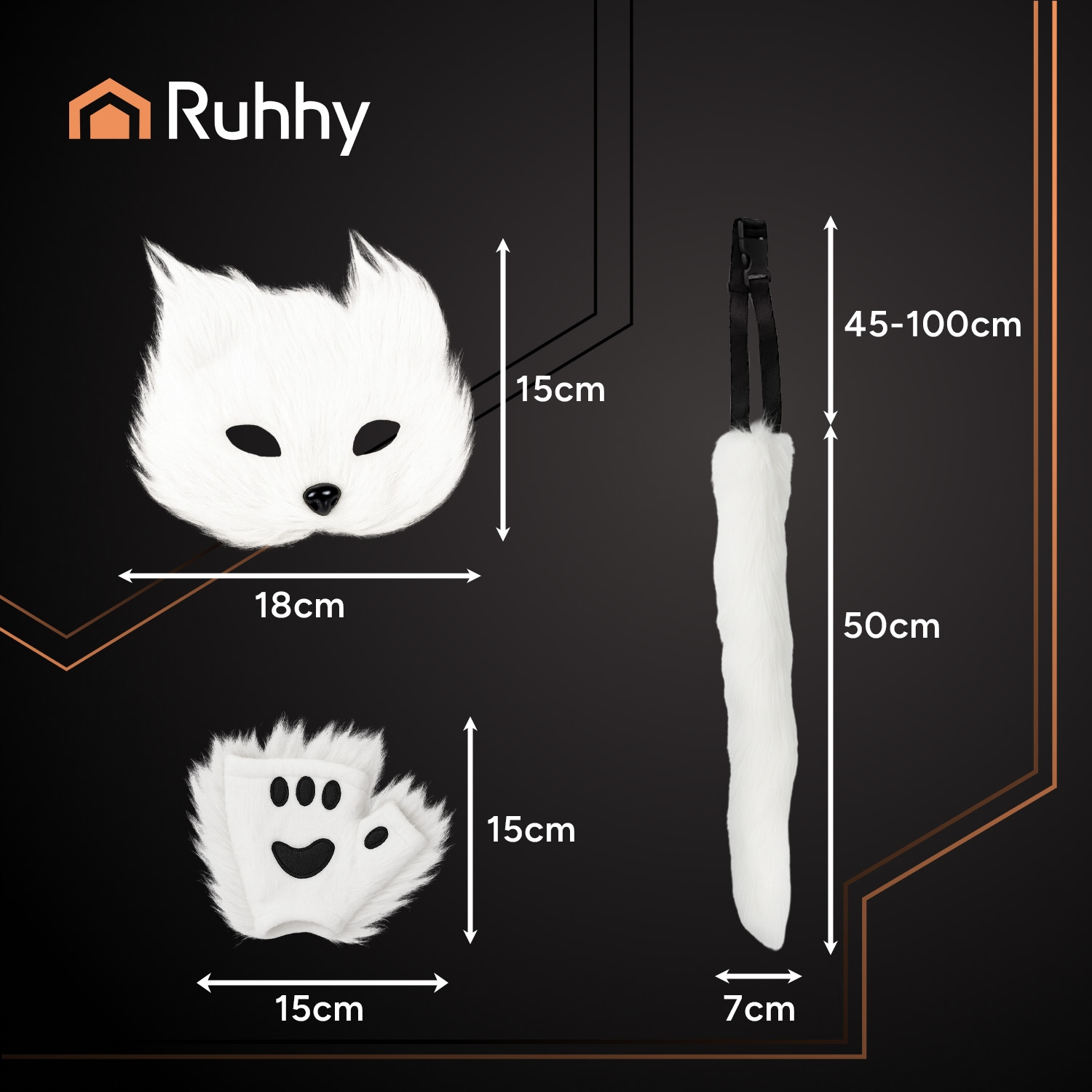 Loomakostüüm - karvane kassikostüüm, polaarrebase kostüüm - Image 5