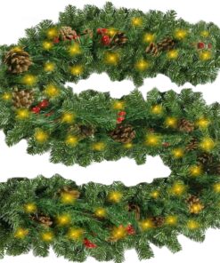 Kuusevanik käbide ja LED tuledega 270cm