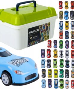 50tk mudelautode komplekt koos hoiukastiga