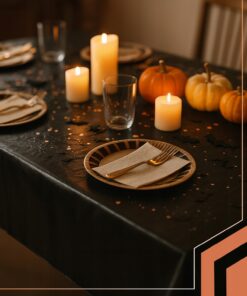 Alternative view of Must veekindel laudlina 137×274cm