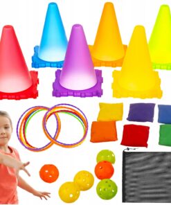 Osavusmängude komplekt - koonused, kotid, pallid, rõngad