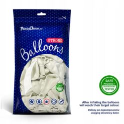 Alternative view of Tugevad valged õhupallid – 30cm, 100tk pakis