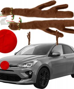 Jõulukaunistused autole – põhjapõdra sarved ja nina