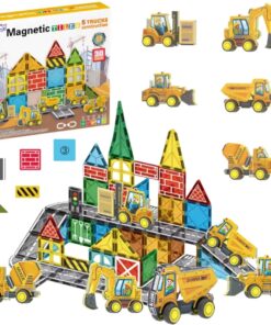 Magnetklotsid – 30-osaline komplekt ehitusmasinatega
