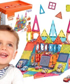 Magnetklotsid – 112-osaline komplekt autodega