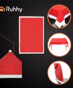 Päkapikumütsidega toolikatted 6tk + laudlina Soodukas.Com