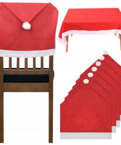 Päkapikumütsidega toolikatted 6tk + laudlina