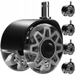 Kummist kontoritooli rattad 5tk