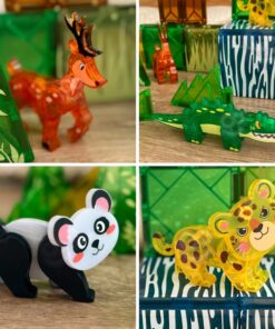 Alternative view of Magnetklotsid – 45-osaline komplekt loomadega