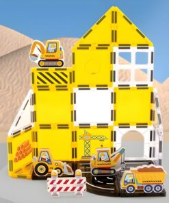 Alternative view of Magnetklotsid – 47-osaline ehitusplatsi komplekt