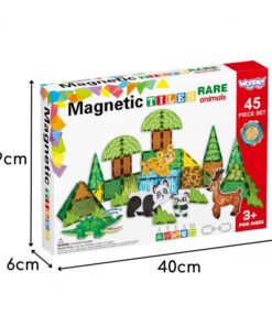 Magnetklotsid – 45-osaline komplekt loomadega Soodukas.Com