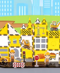 Magnetklotsid – 47-osaline ehitusplatsi komplekt Soodukas.Com