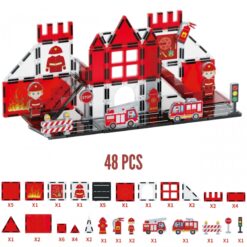 Magnetklotsid – 48-osaline tuletõrje komplekt – Soodukas.Com Magnetklotsid – 48-osaline tuletõrje komplekt Soodukas.Com