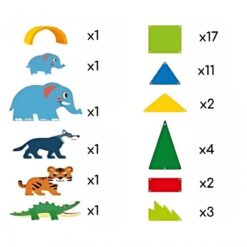 Magnetklotsid – 45-osaline komplekt džungli loomadega Soodukas.Com