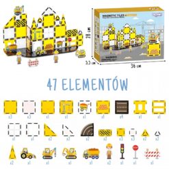 Magnetklotsid – 47-osaline ehitusplatsi komplekt Soodukas.Com