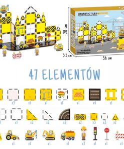 Magnetklotsid – 47-osaline ehitusplatsi komplekt Soodukas.Com