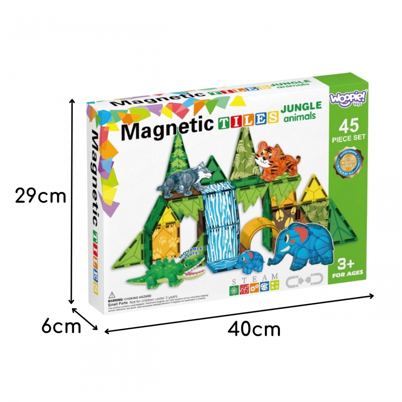 Magnetklotsid – 45-osaline komplekt džungli loomadega – Soodukas.Com Magnetklotsid – 45-osaline komplekt džungli loomadega - Image 5