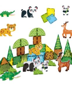 Magnetklotsid – 45-osaline komplekt loomadega Soodukas.Com