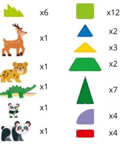 Magnetklotsid – 45-osaline komplekt loomadega Soodukas.Com