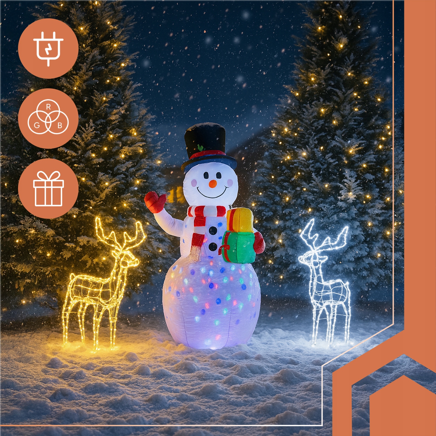 155cm täispuhutav lumememm LED-tuledega – Soodukas.Com 155cm täispuhutav lumememm LED-tuledega - Image 3