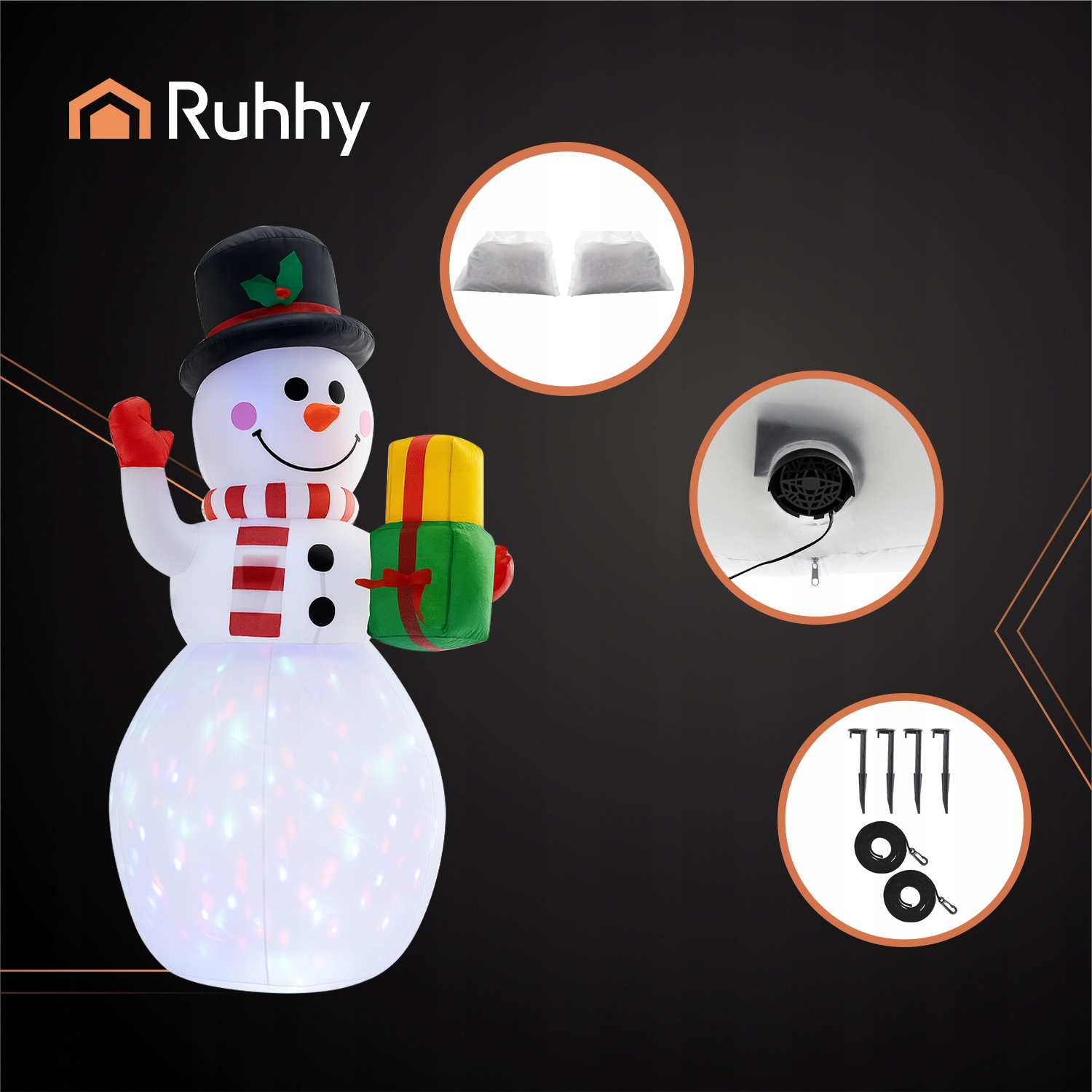 155cm täispuhutav lumememm LED-tuledega – Soodukas.Com 155cm täispuhutav lumememm LED-tuledega - Image 13