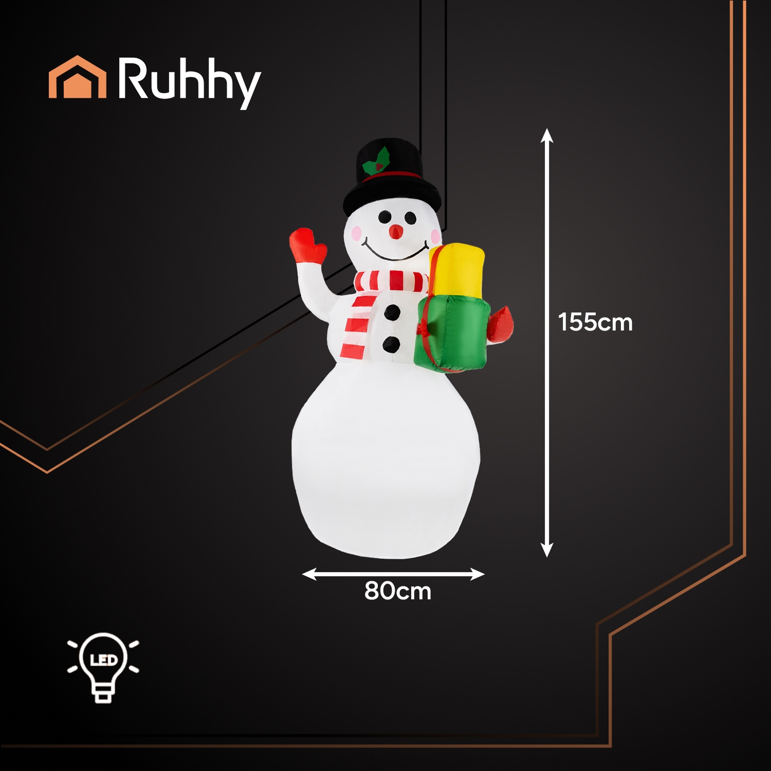 155cm täispuhutav lumememm LED-tuledega – Soodukas.Com 155cm täispuhutav lumememm LED-tuledega - Image 12
