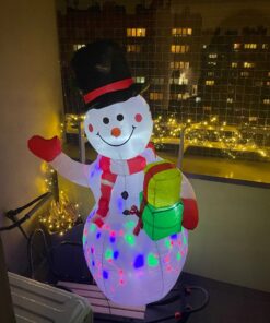 Alternative view of 155cm täispuhutav lumememm LED-tuledega