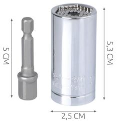 Üks padrunvõti mitme mõõdu jaoks 7 kuni 19 mm