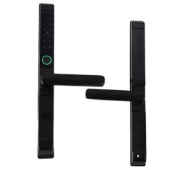 Elektrooniline ukselukk sõrmejäljelugejaga lähivaates