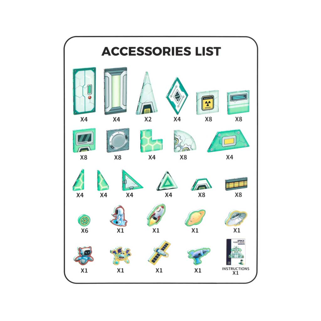 Magnetklotsid - 108-osaline kosmoselaeva komplekt – Soodukas.Com Mitmekülgsed magnetilised klotsid