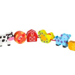 Nöörimismäng - puidust taluteemalised klotsid + alusplaat  Soodukas.Com