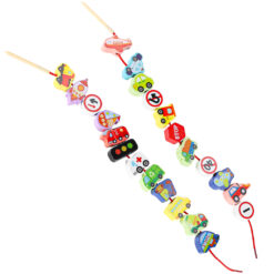 Värvilised puidust detailid mustrite ja järjestuste loomiseks