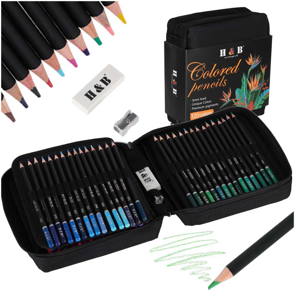 Värvilised pliiatsid 120-osaline komplekt – Soodukas.Com Värvilised pliiatsid 120-osaline komplekt