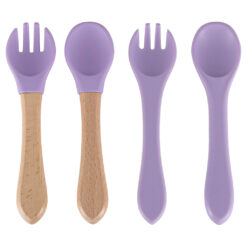 Lilla silikoonist laste sööginõude komplekt Soodukas.Com