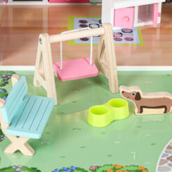 Puidust nukumaja mööbli ja LED-valgustusega 70cm Soodukas.Com